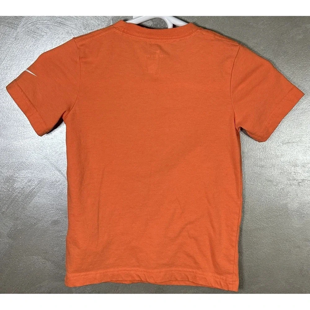The Nike Tee Size Large Boys Orange‎ Printed Short Sleeve Athletic T-Shirt